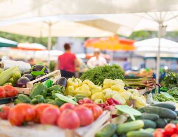 Produce at a farmer's market