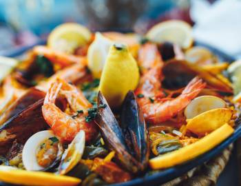 Plate of seafood 