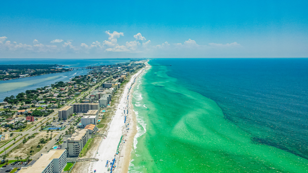 aerial view of Miramar Beach