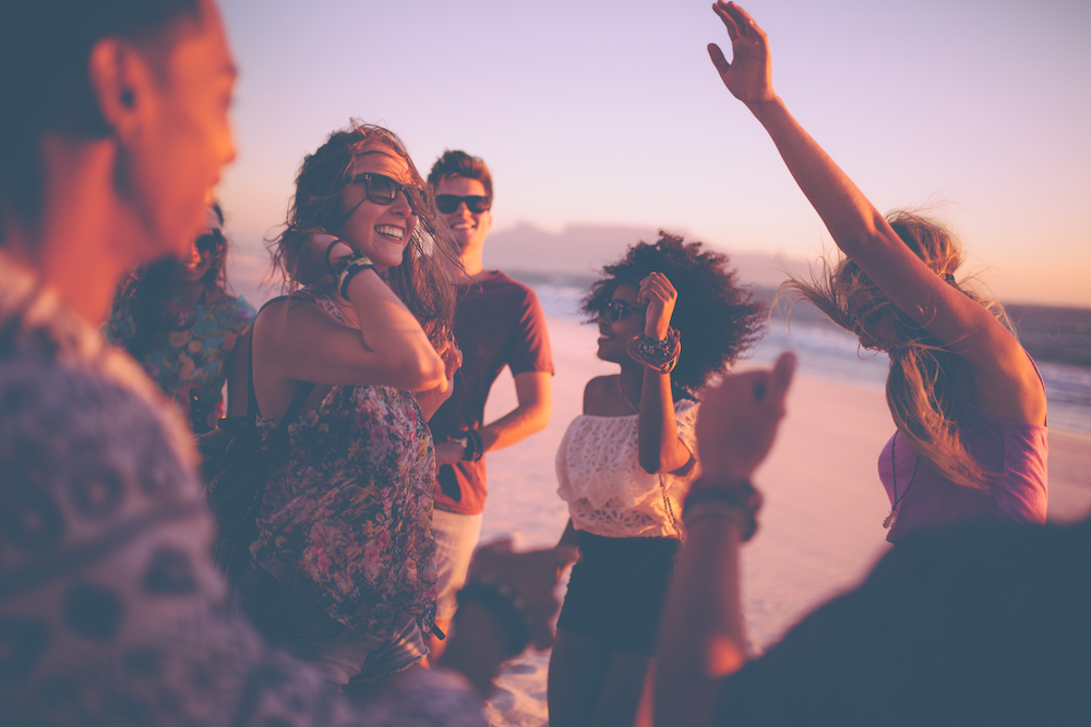 teens on the beach